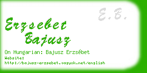 erzsebet bajusz business card