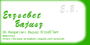 erzsebet bajusz business card